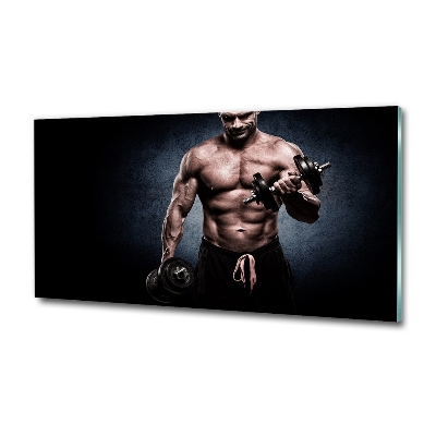 Glass wall art Muscle structure