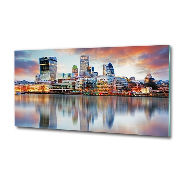 Glass wall art Panorama of london