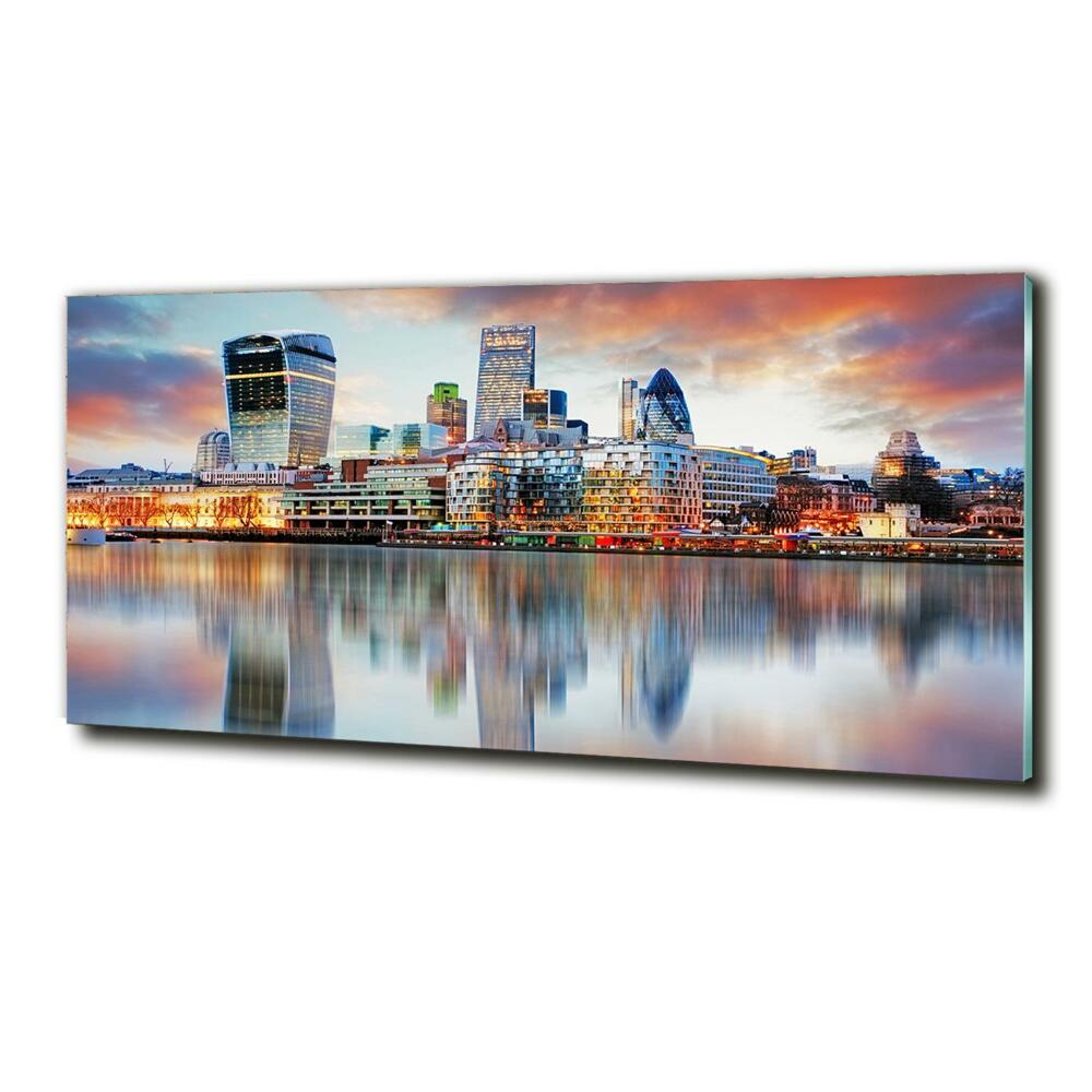 Glass wall art Panorama of london