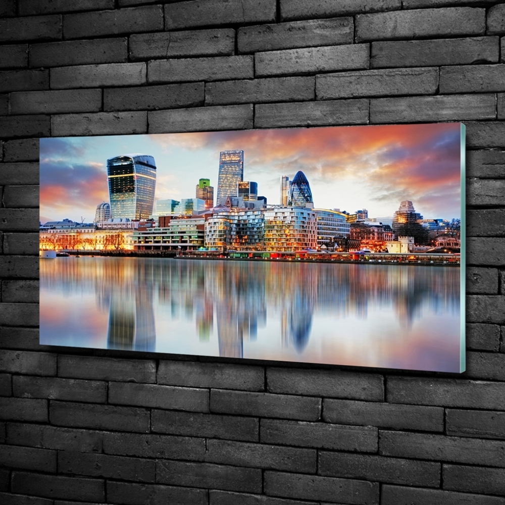 Glass wall art Panorama of london