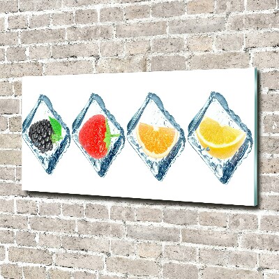 Photo printed on glass Fruit in cubes