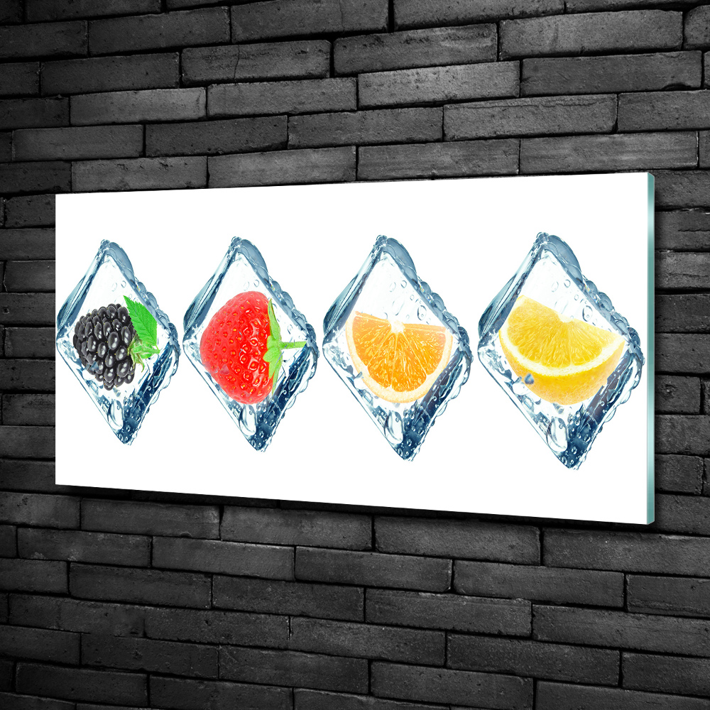 Photo printed on glass Fruit in cubes