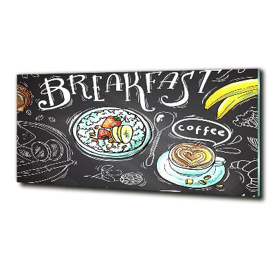 Printed glass wall art Breakfast