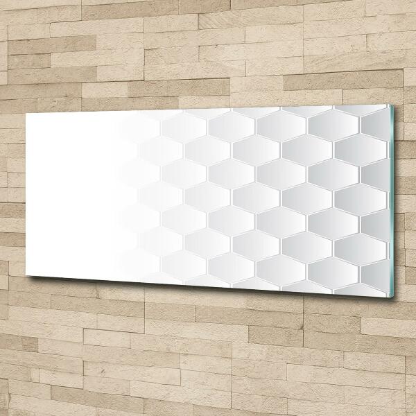 Wall art on glass Background hexagon