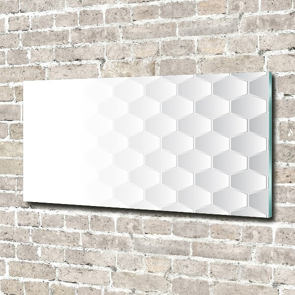 Wall art on glass Background hexagon