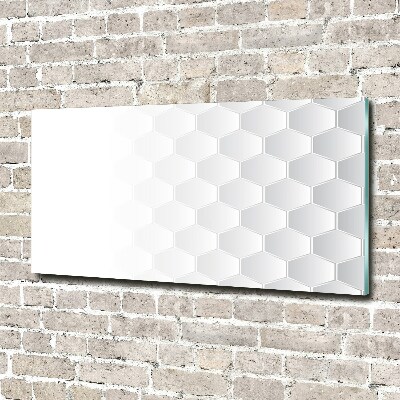 Wall art on glass Background hexagon