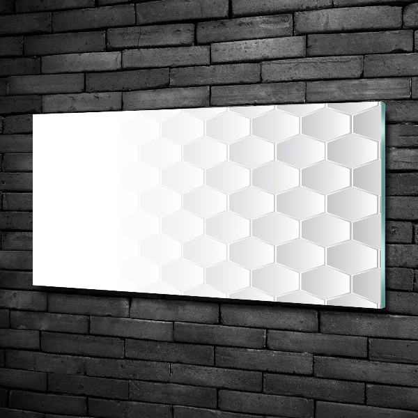 Wall art on glass Background hexagon