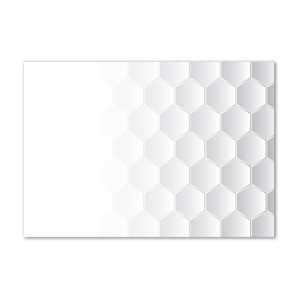 Wall art on glass Background hexagon