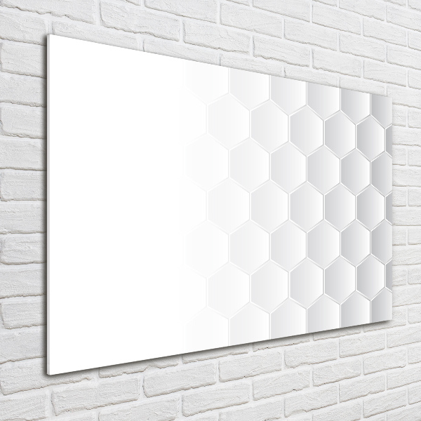 Wall art on glass Background hexagon