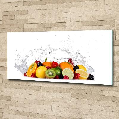 Glass picture wall art Fruit and water