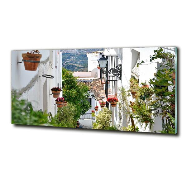 Glass wall art Charming street