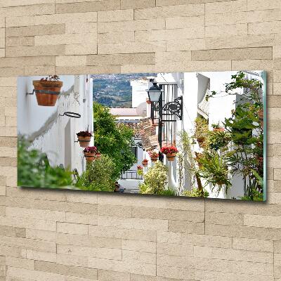 Glass wall art Charming street