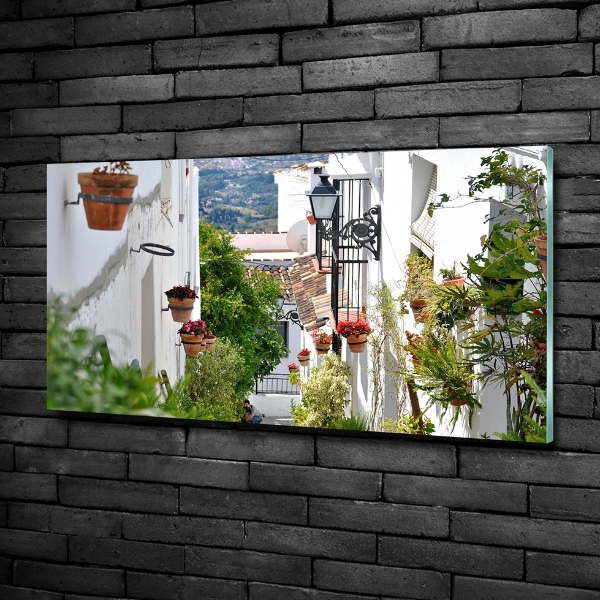 Glass wall art Charming street