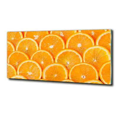 Glass picture wall art Slices of orange