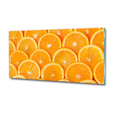 Glass picture wall art Slices of orange