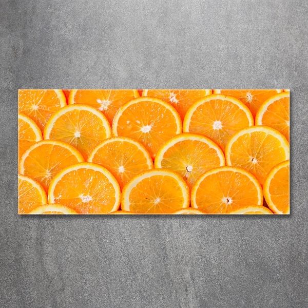 Glass picture wall art Slices of orange