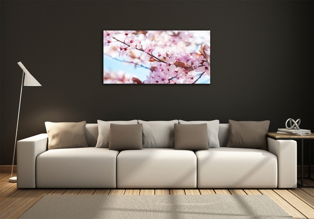 Glass picture print Cherry blossoms