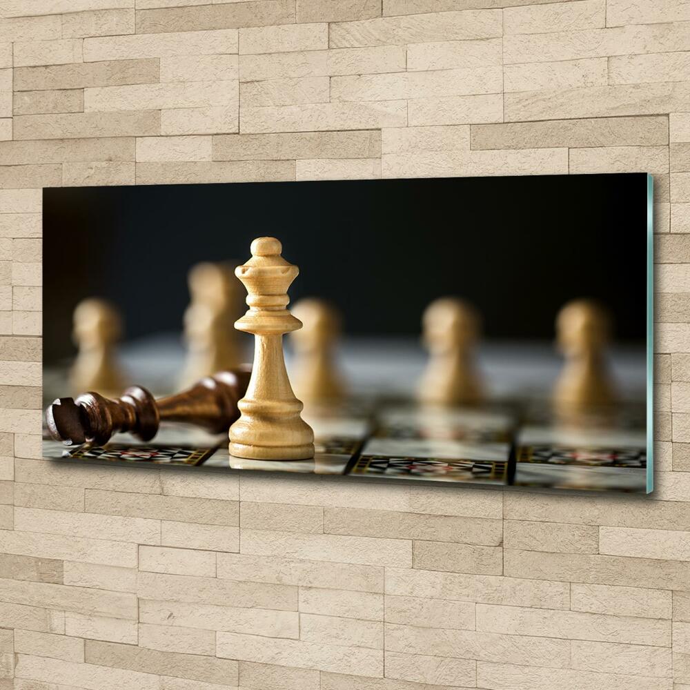 Glass wall art Chess