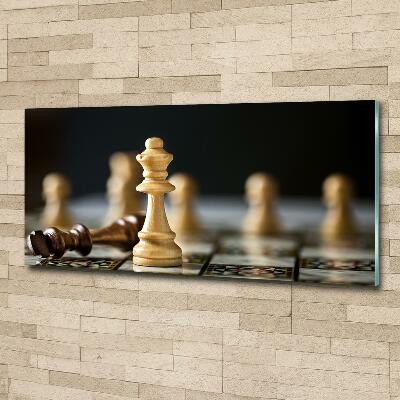 Glass wall art Chess