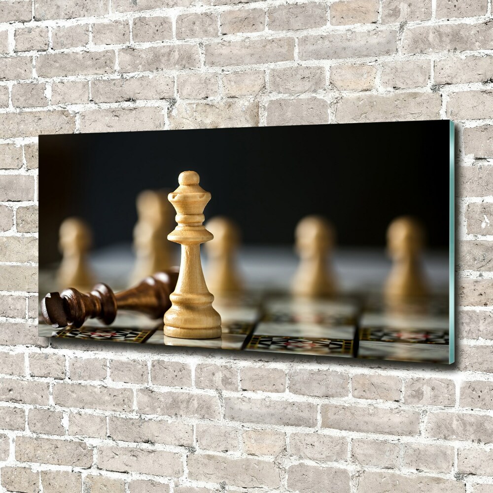 Glass wall art Chess