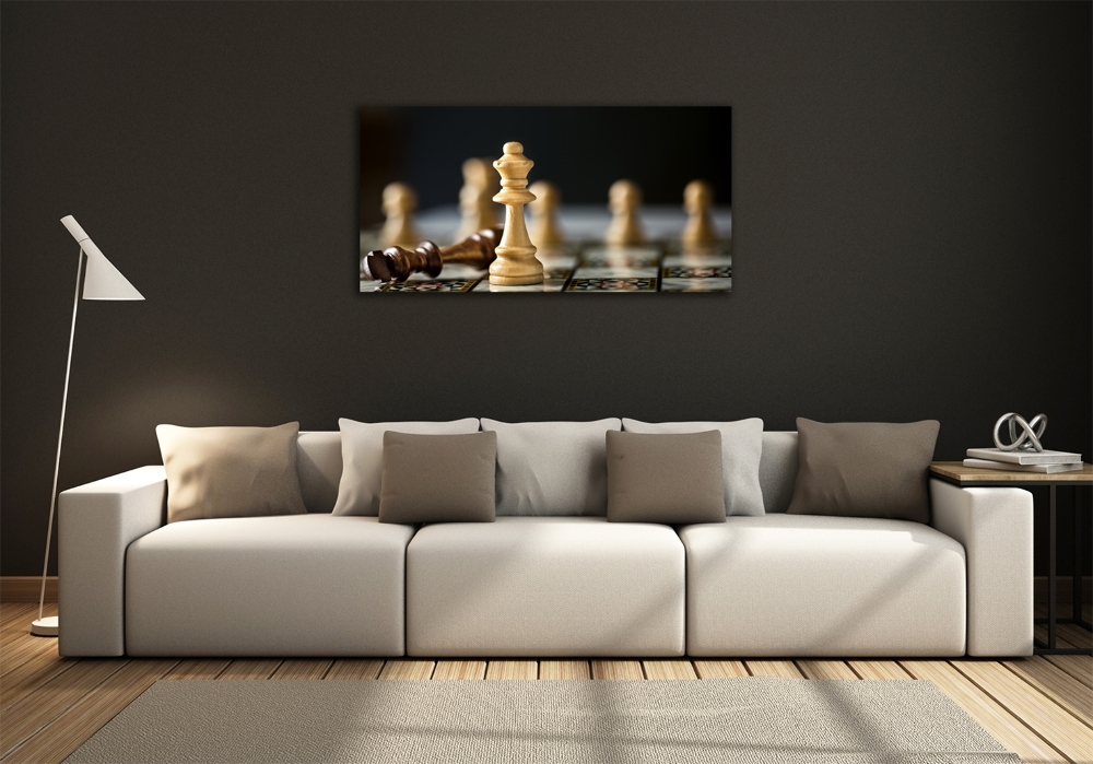 Glass wall art Chess