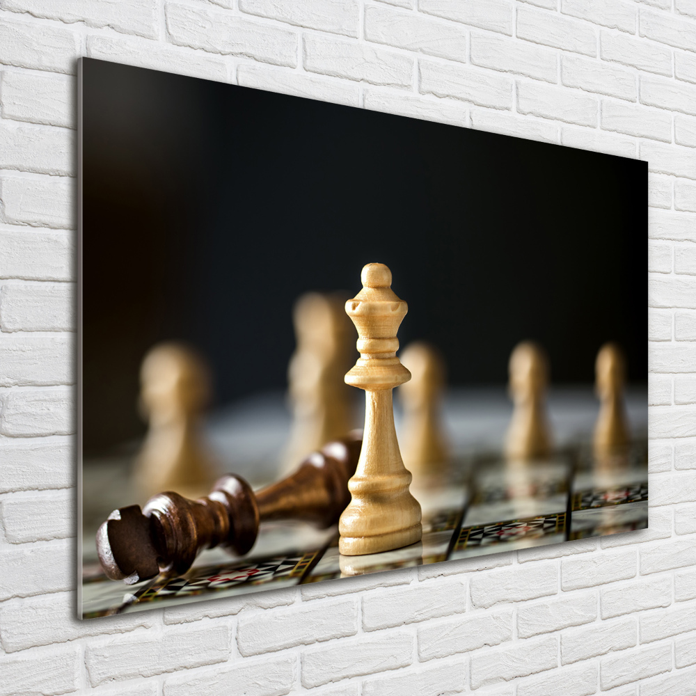 Glass wall art Chess