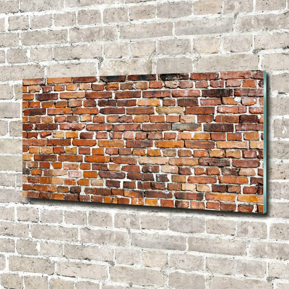 Wall art on glass Brick wall