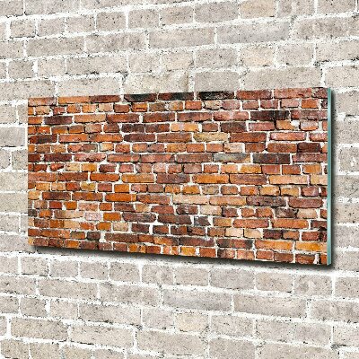 Wall art on glass Brick wall