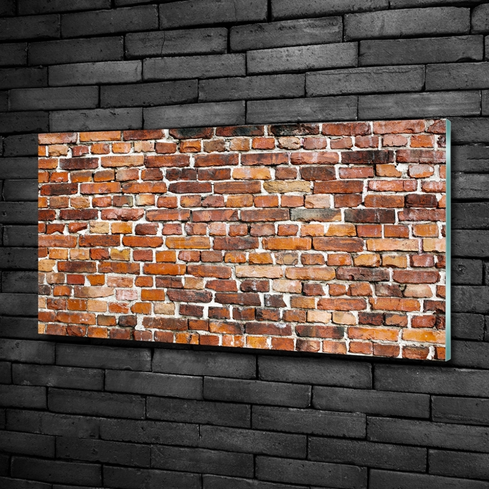 Wall art on glass Brick wall