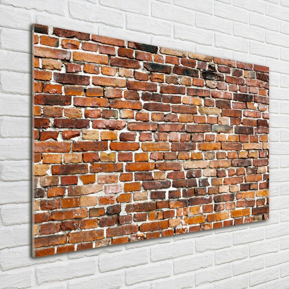 Wall art on glass Brick wall