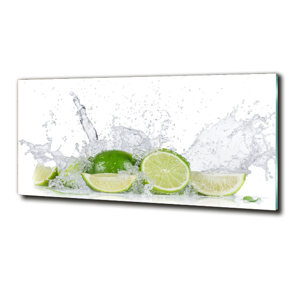 Glass picture wall art Lime and water