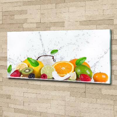 Photo printed on glass Fruit and water