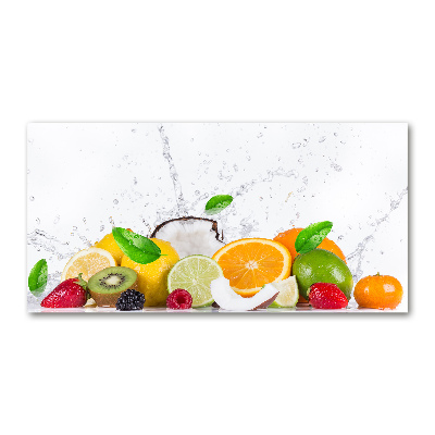 Photo printed on glass Fruit and water