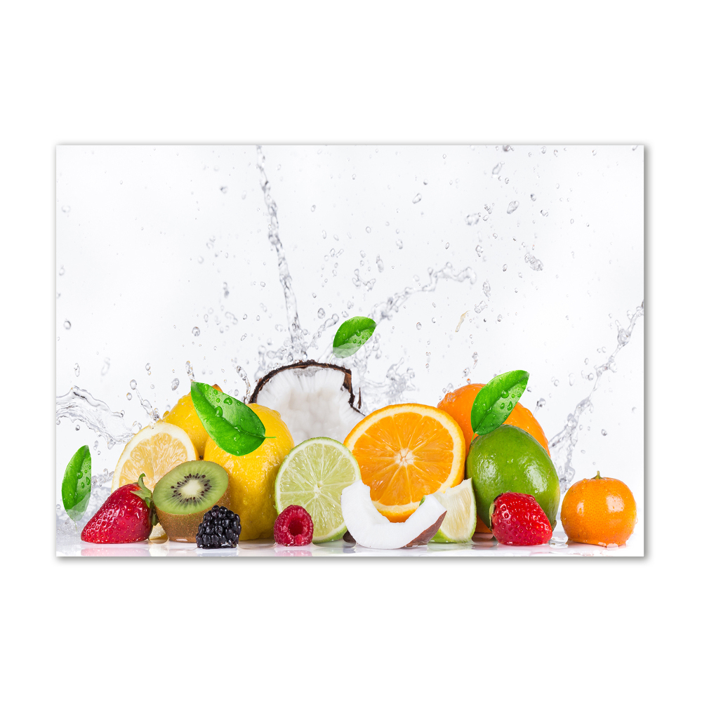 Photo printed on glass Fruit and water