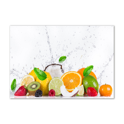 Photo printed on glass Fruit and water