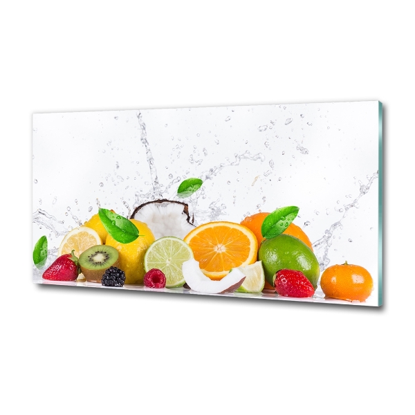 Photo printed on glass Fruit and water