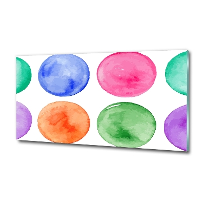 Wall art on glass Colorful wheels