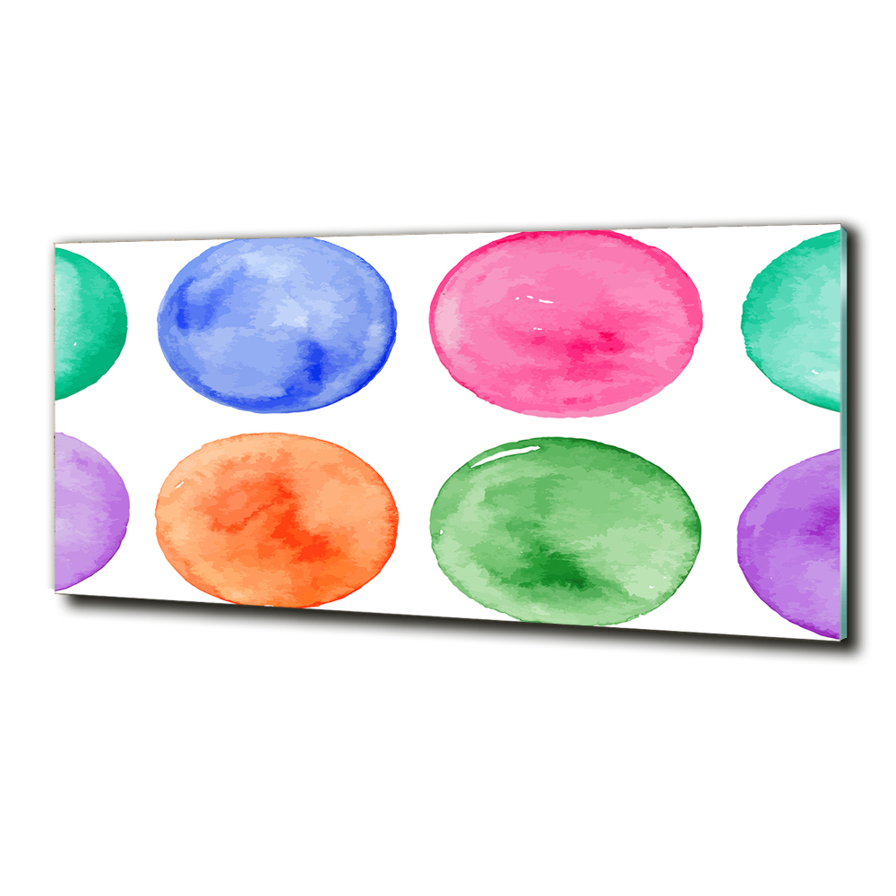 Wall art on glass Colorful wheels