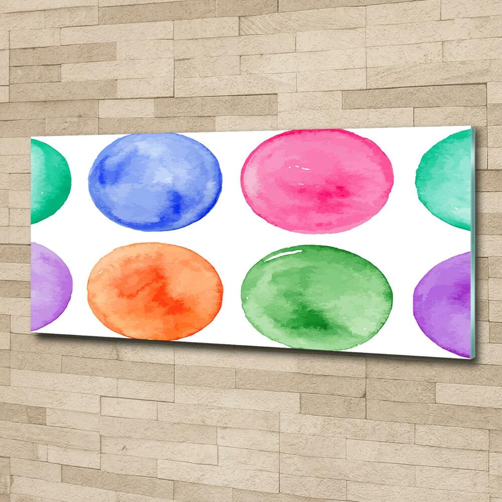 Wall art on glass Colorful wheels