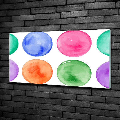 Wall art on glass Colorful wheels