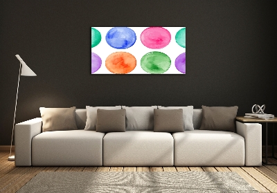 Wall art on glass Colorful wheels