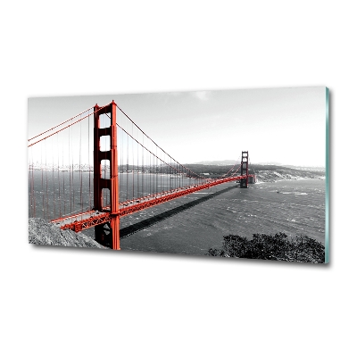 Glass art print San francisco bridge