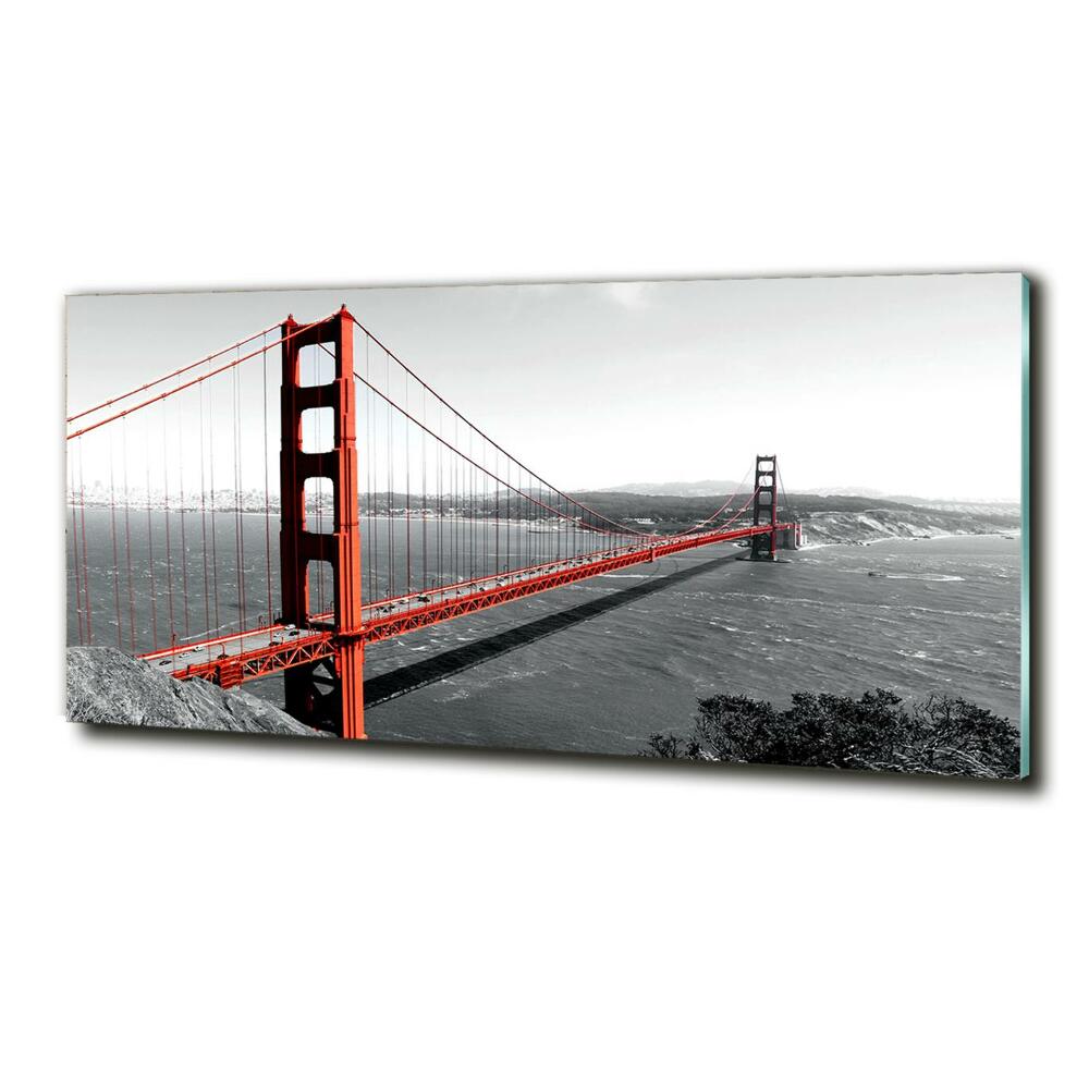 Glass art print San francisco bridge