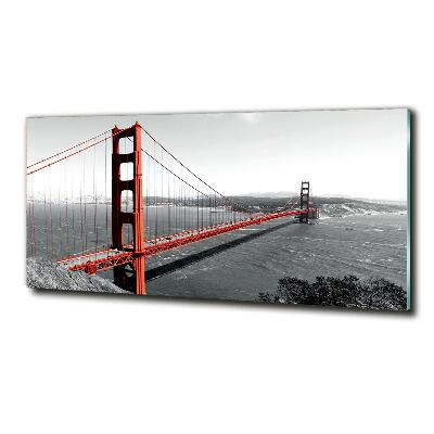 Glass art print San francisco bridge