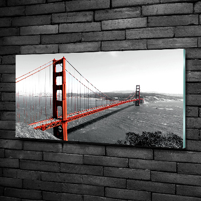 Glass art print San francisco bridge