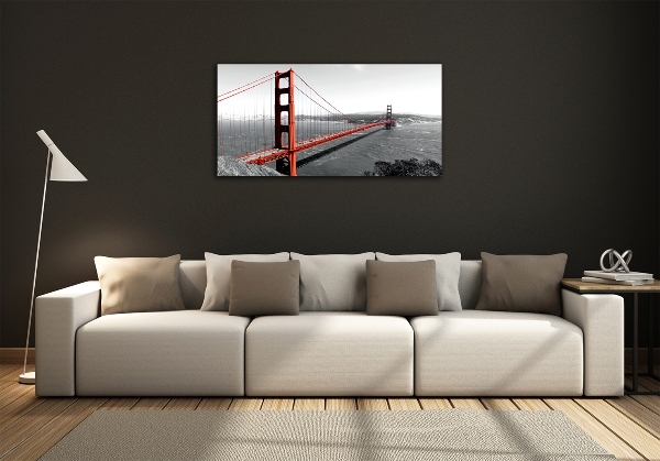 Glass art print San francisco bridge