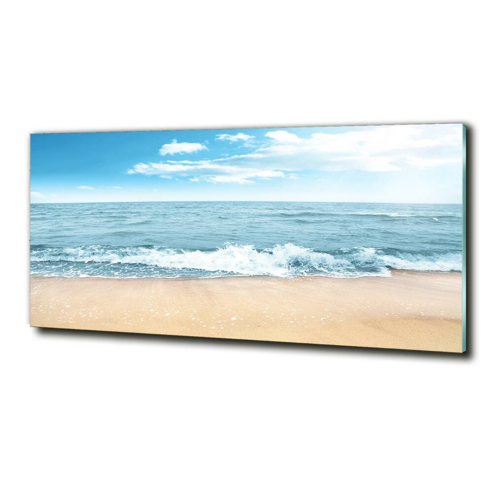 Glass art print Beach