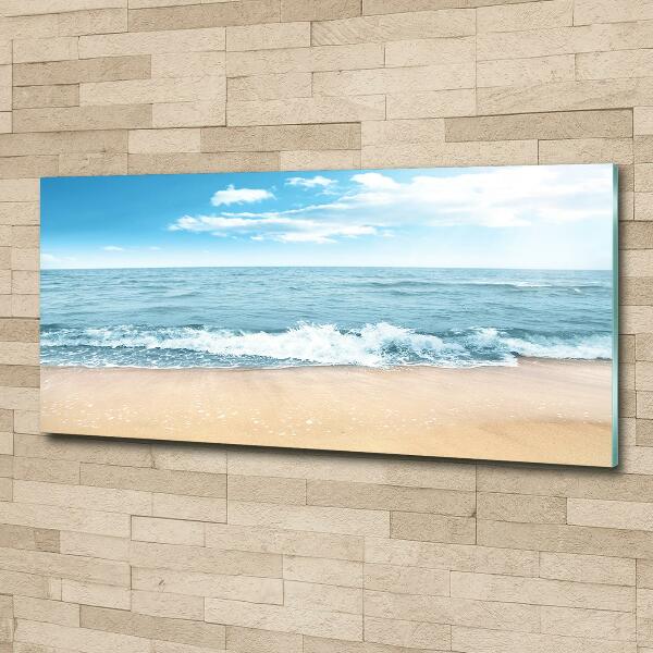 Glass art print Beach