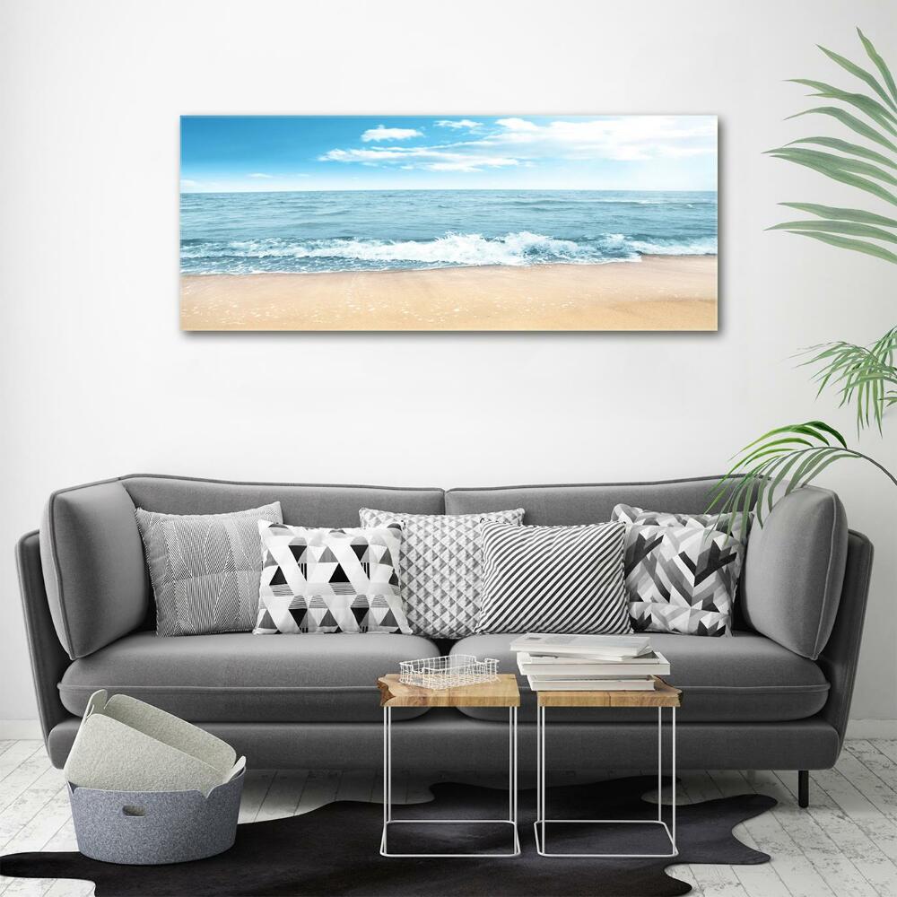 Glass art print Beach