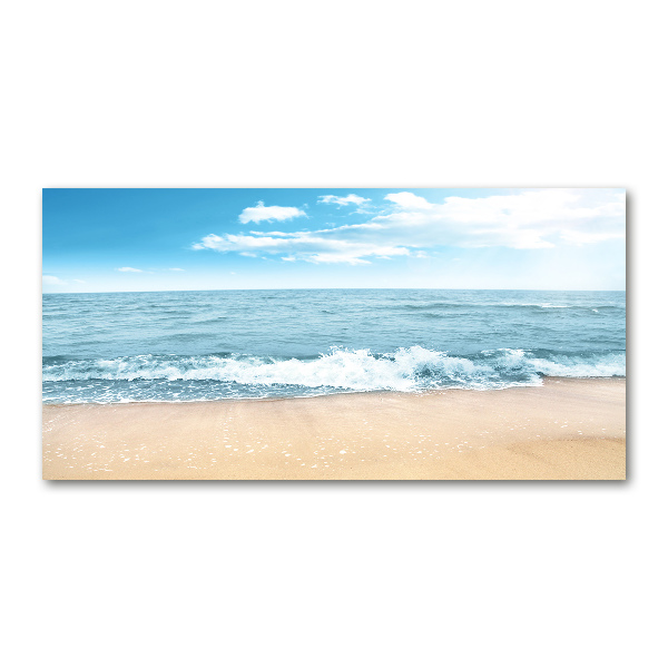 Glass art print Beach